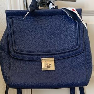 Kate Spade leather blue backpack. Size small.